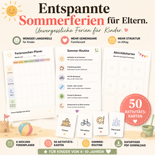 Sommerferien Planer für Kinder