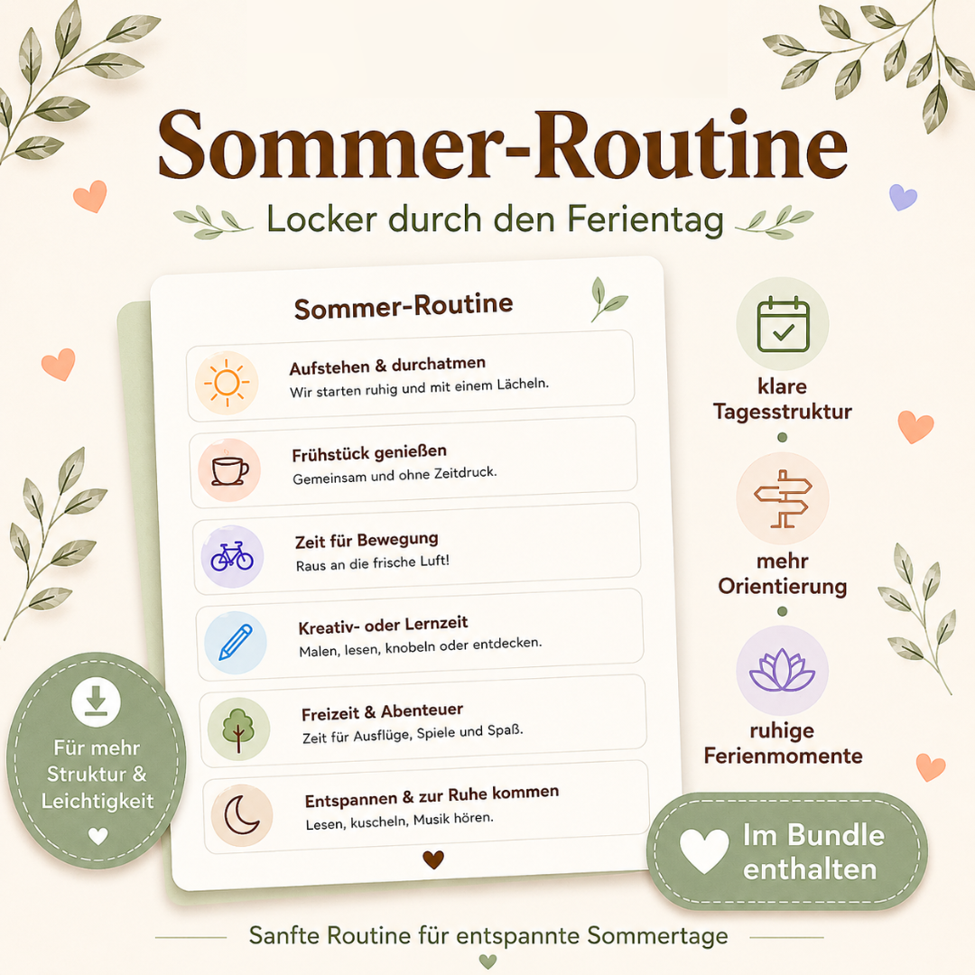 Sommerferien Planer für Kinder