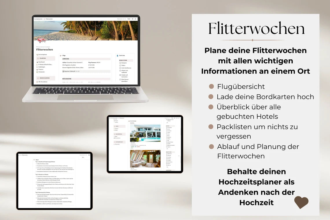 💍 Ultimativer Hochzeitsplaner – All-in-One Notion Template